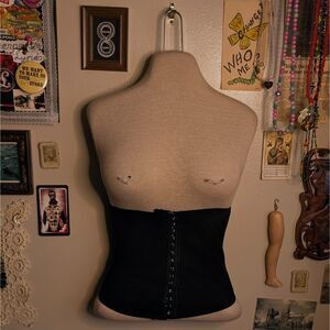 Torso Waist Trainer Corset Women's Small Solid Black Vanna Belt